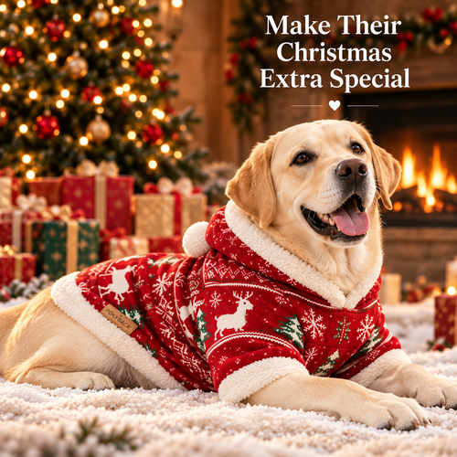 Festive Christmas Dog Hoodie