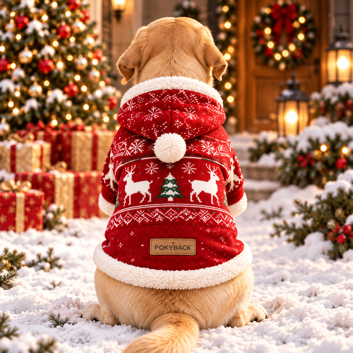 Festive Christmas Dog Hoodie